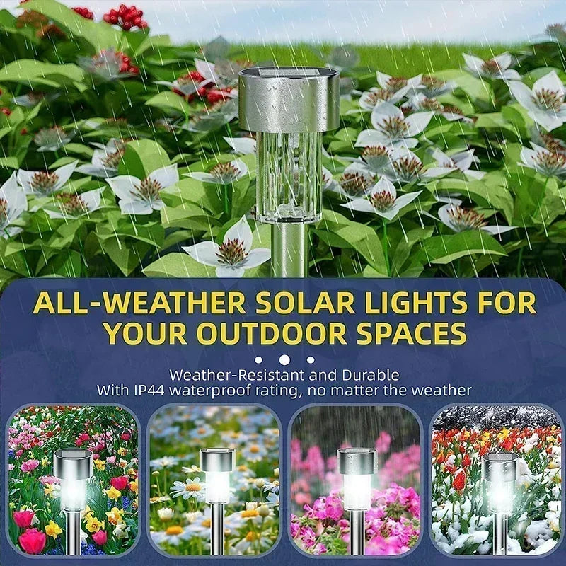 Solar panel on path light